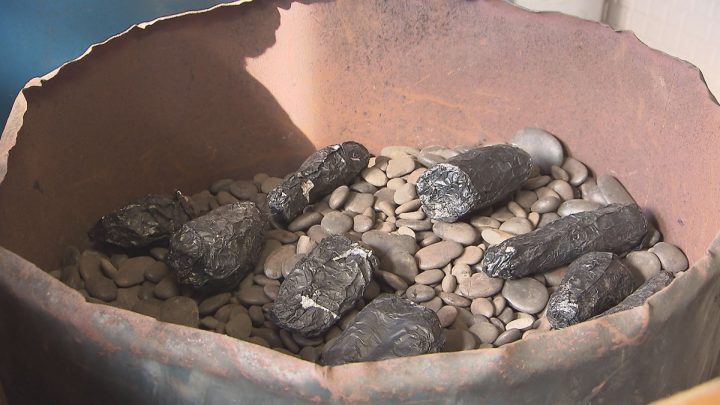 やきいも さつまいも 石焼き芋 ガスグリラー用窯 鉄製釜 ステンレス製