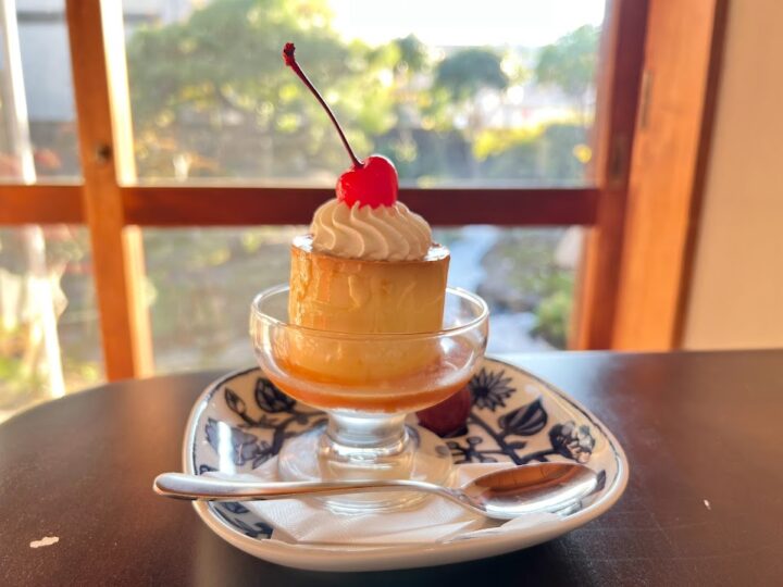 cafe 庭とブンガク 倉敷カフェ　プリン
