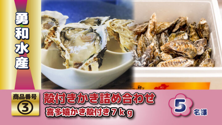 笠岡諸島の北木島より、今が旬の喜多嬉牡蠣を7kg直送！水揚げしたままの美味しさを堪能してください。